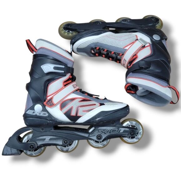 K2 EXO Inline Skates Size 11 Men's K2 EXO 108007 ABEC 5 Bearings 78mm/80a Wheels - Picture 5 of 14